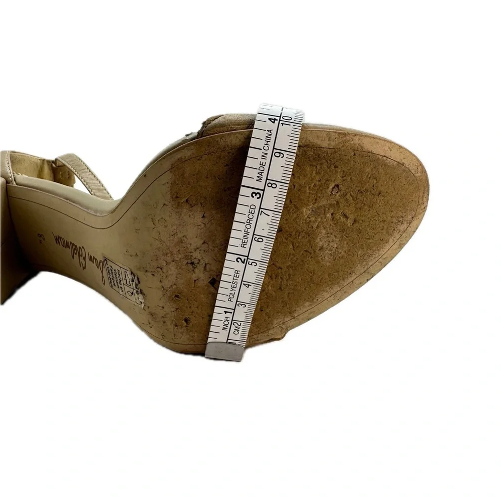 Sam Edelman Odila Tan Leather Sandals Strappy Ankle Strap Block Heels Size 8.5M - Picture 16 of 16